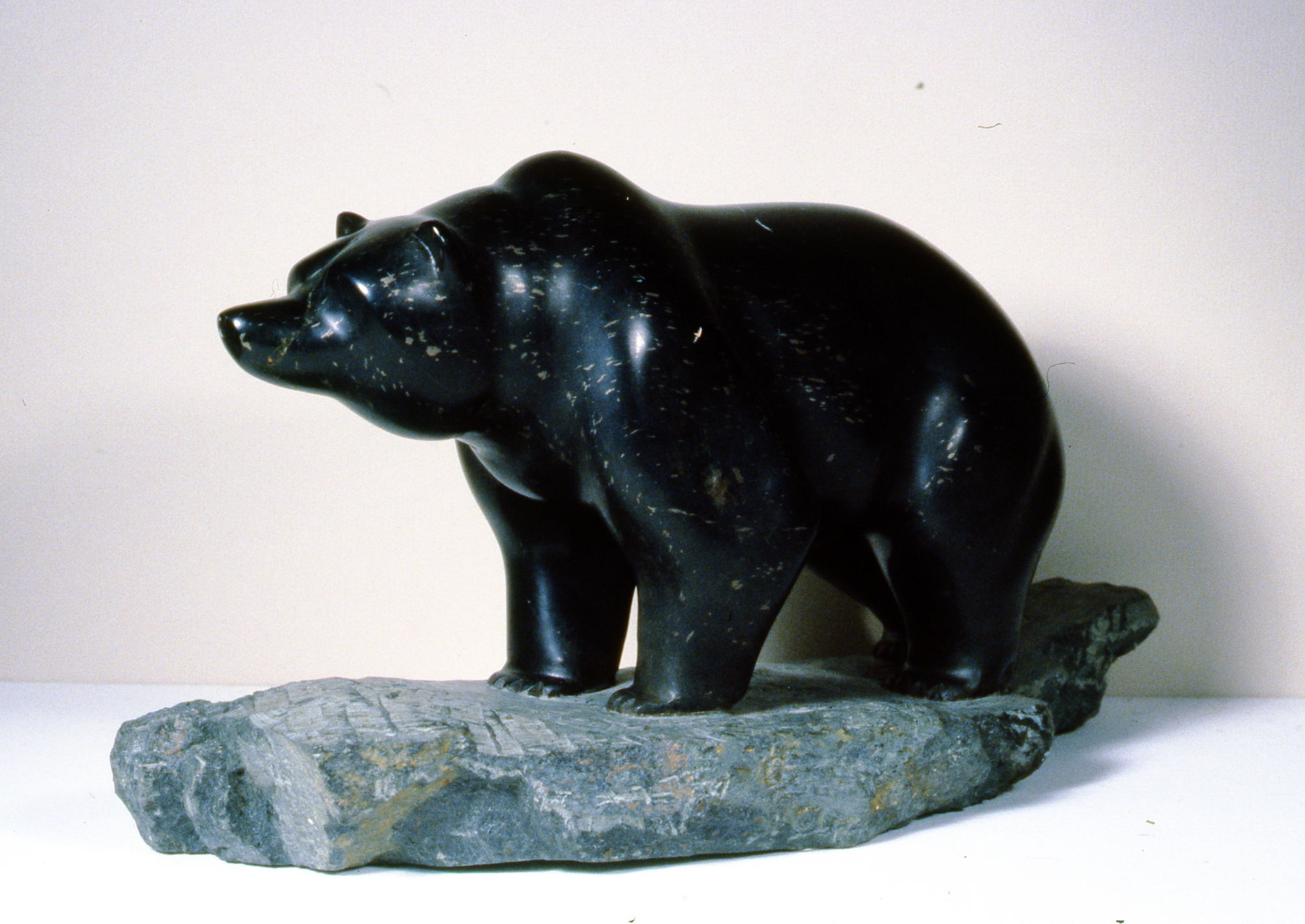 Grizzly Bear , n.d., William Cameron, soapstone, 22.5 x 40cm, 1995.01.03. Gift of the Okanagan Mainline Regional Arts Council.