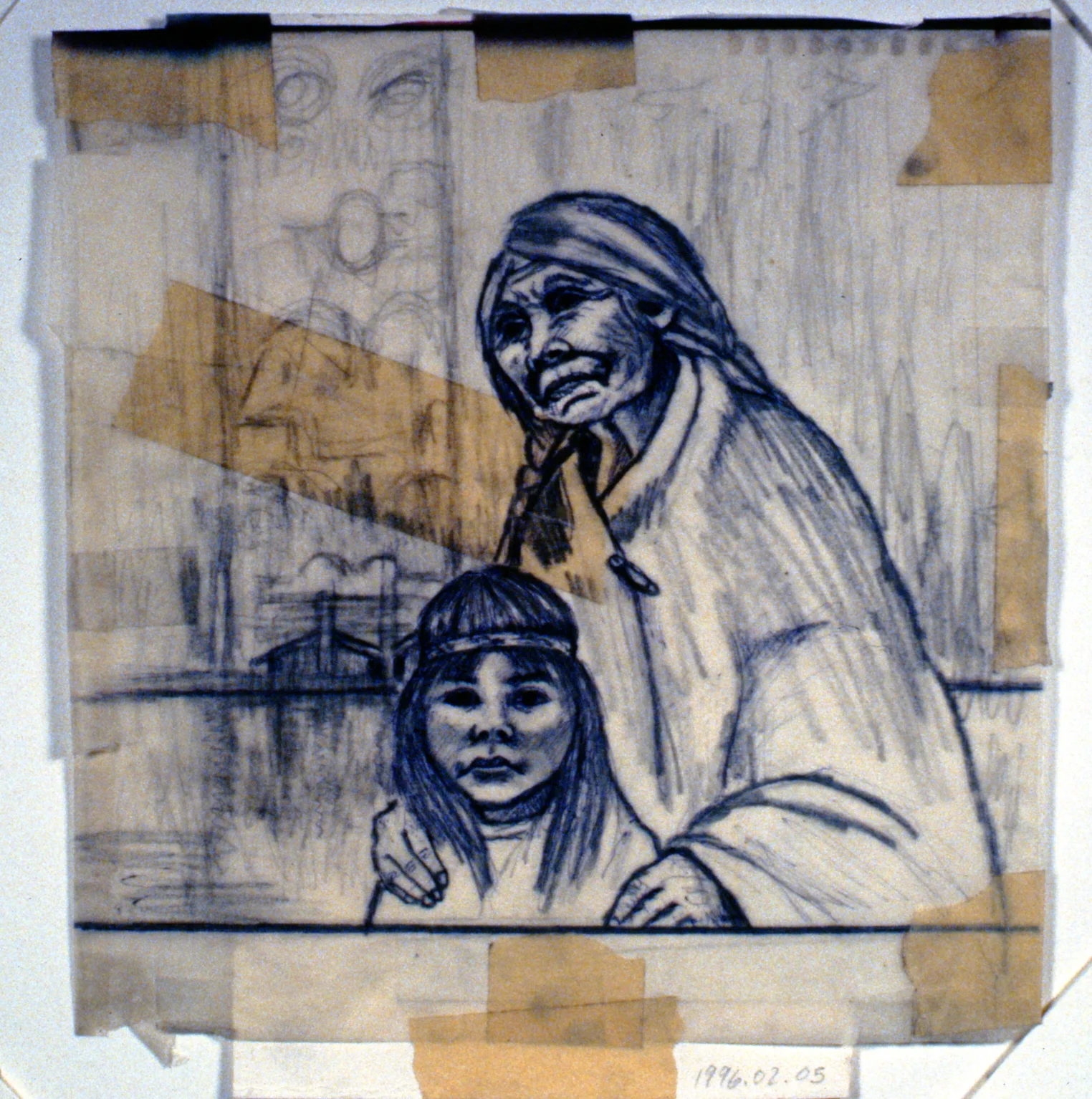 Ages Past (Grandmother) , n.d., Minn Sjølseth, sketch, 21 x 23cm, 1996.02.05