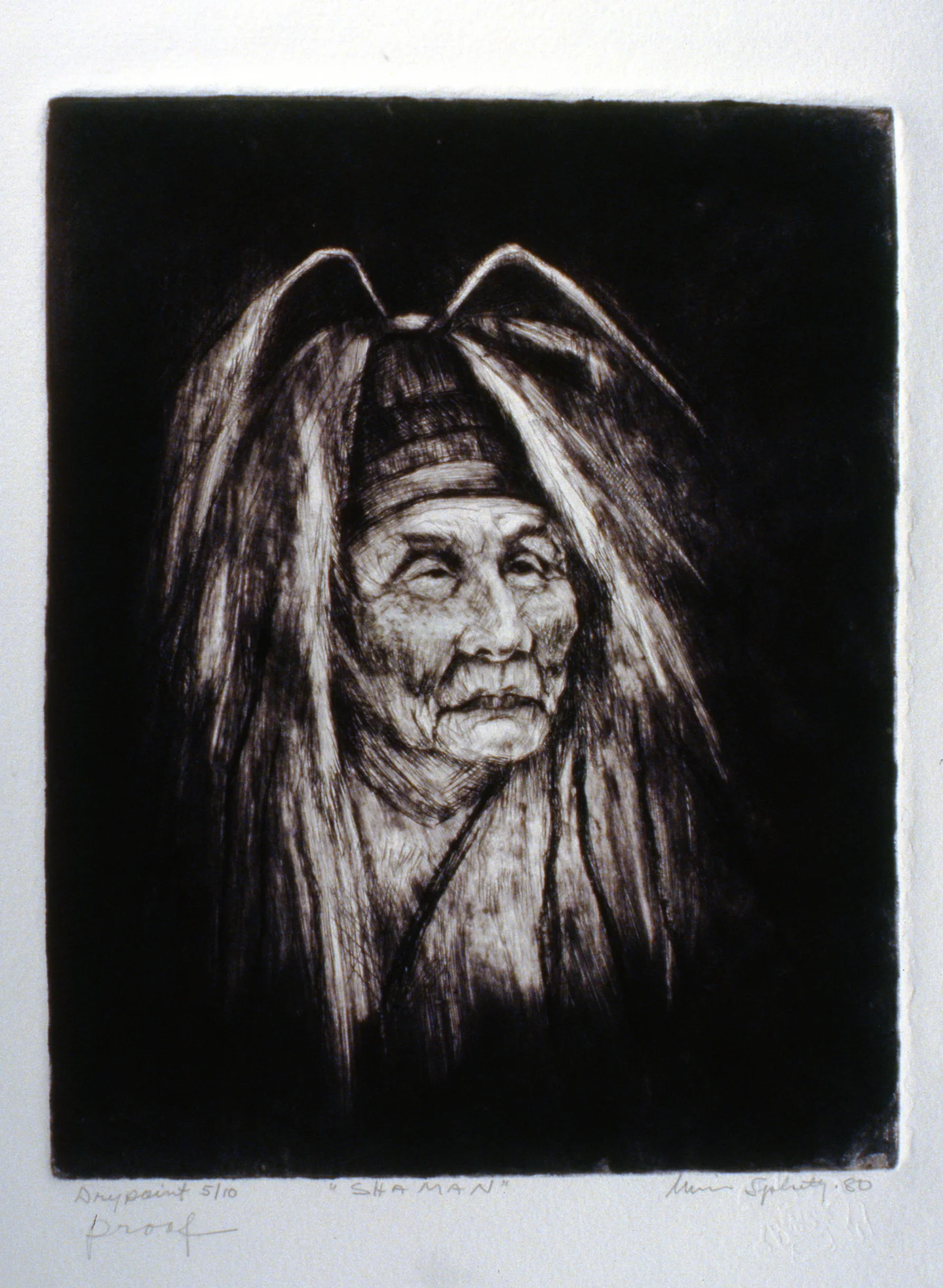 Shaman , 1980, Minn Sjølseth, artist proof marked 5/10, 25 x 20 cm, 1996.02.12