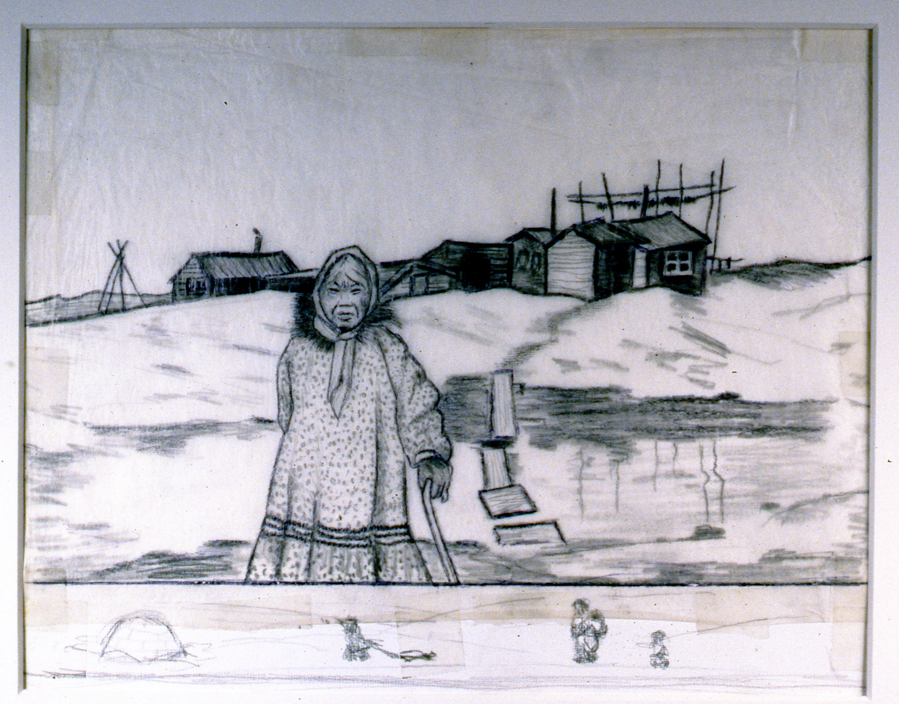 Spring Walk , 1986, Minn Sjølseth, sketch, 21.5 x 25.5 cm, 1996.02.23