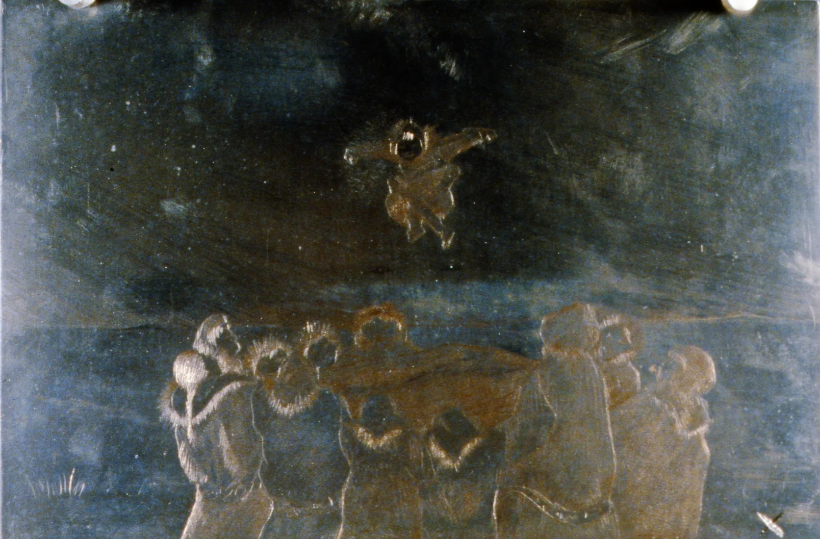 Blanket Toss , 1986, Minn Sjølseth, metal plate, 15 x 22.5 cm, 1996.02.20