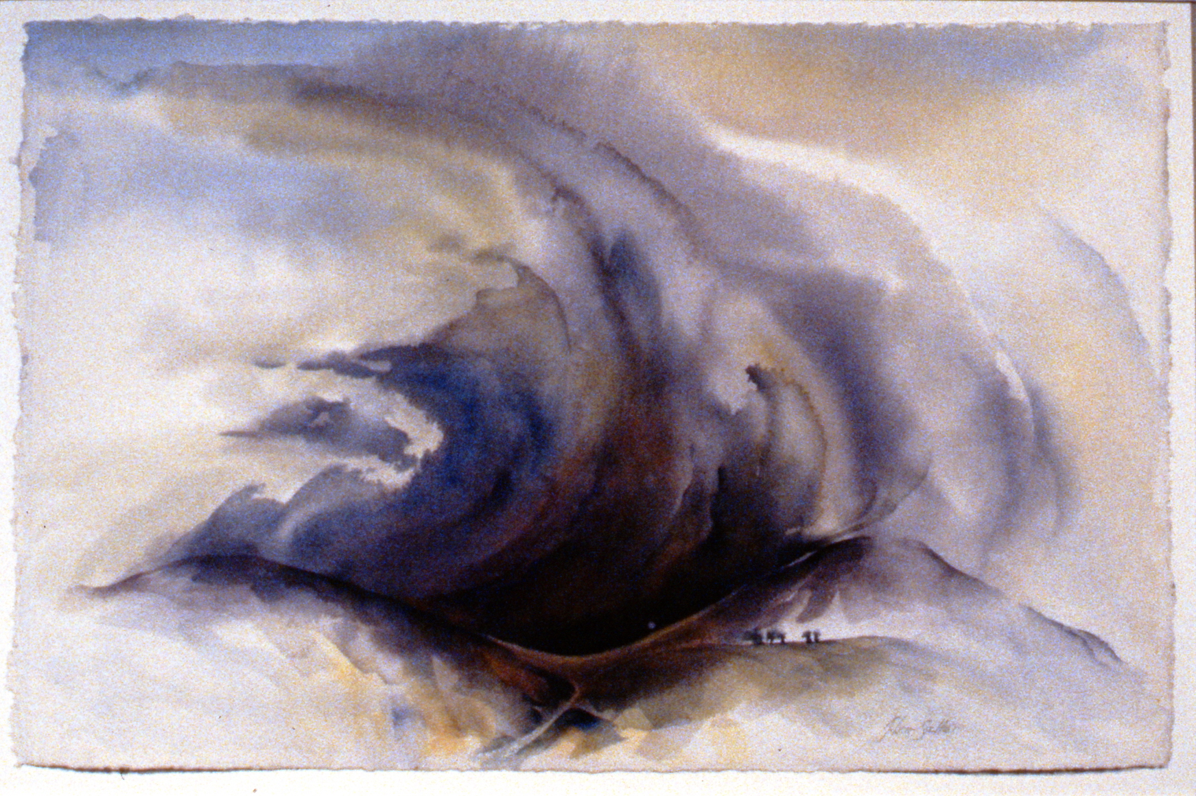 A Power Struggle of the Wind , 1996, Jill Leir Salter, watercolour on paper, 37 x 57 cm, 1997.05.01. Gift of the artist.