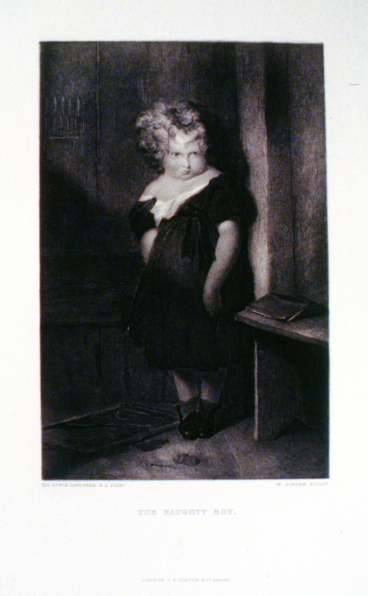 The Naughty Boy , c. late 19th Century, W. Finden, steel engraving, 22.5 cm x 14.7 cm, 1996.08.36, gift of Yvonne Adams