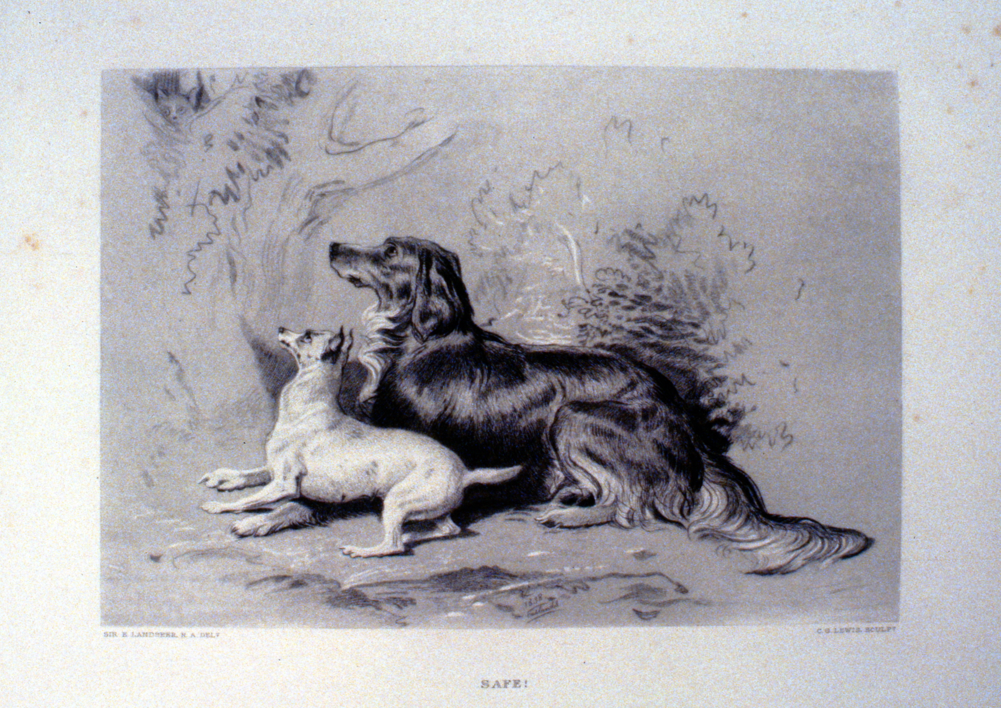 Safe! , c. late 19th Century, Charles G. Lewis, steel engraving, 17.3 cm x 25 cm, 1996.08.43, gift of Yvonne Adams