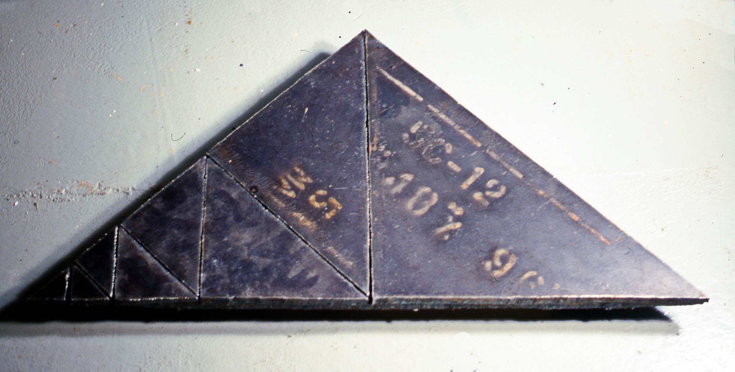 Untitled, 1982, Carl Granzow, two components, steel and graphite on paper, sculpture 17" x 34" and drawing 29" x 22", 2000.03.01, gift of Brenda Fredrick and Ron Gust