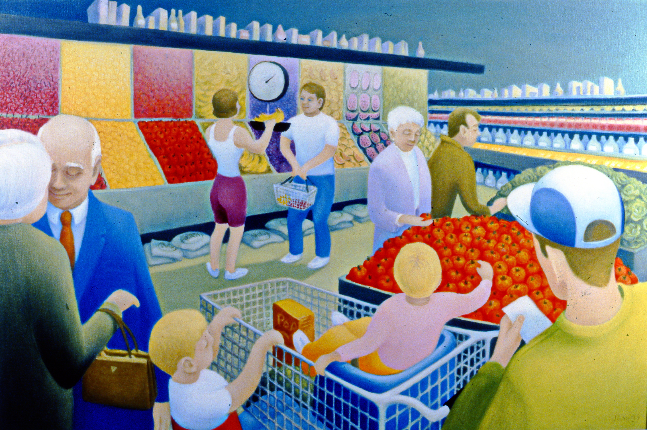 Yes Dear, 1997, Joan MacGregor, oil painting, 24" x 36", 2001.01.01, gift of the artist