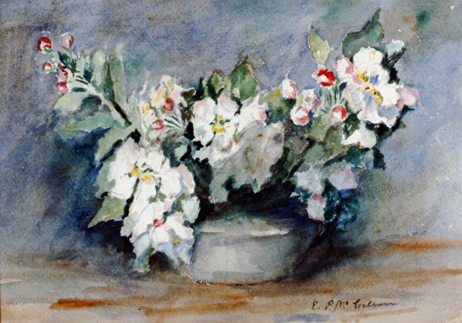 Flowers, n.d., Ethel McCallum, watercolour, 33 cm x 47 cm, 2001.04.19, gift of the Estate of Ethel & Maurice Joslin
