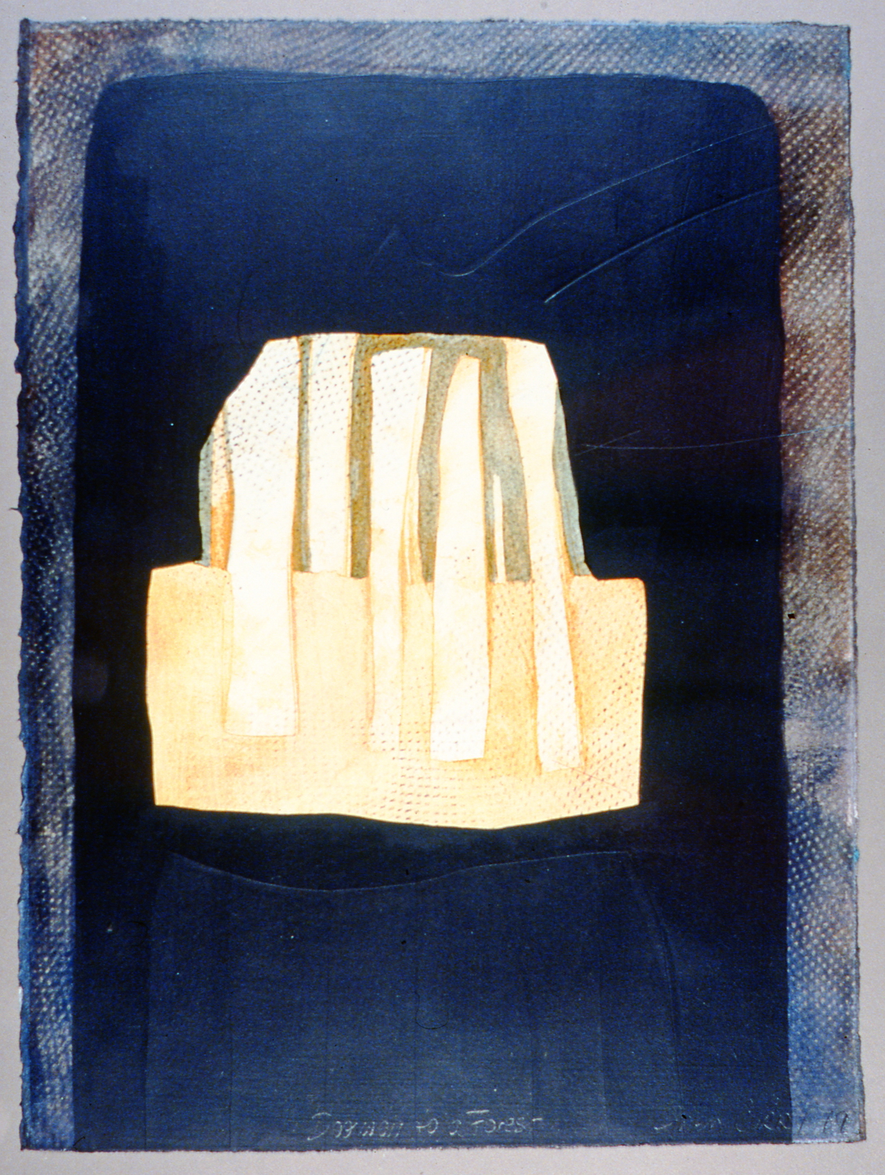 Doorway to a Forest , 1979, Gwen Curry, acrylic on paper, 39 cm x 29 cm, 2003.03.03, gift of Mrs. Rosita Tovell