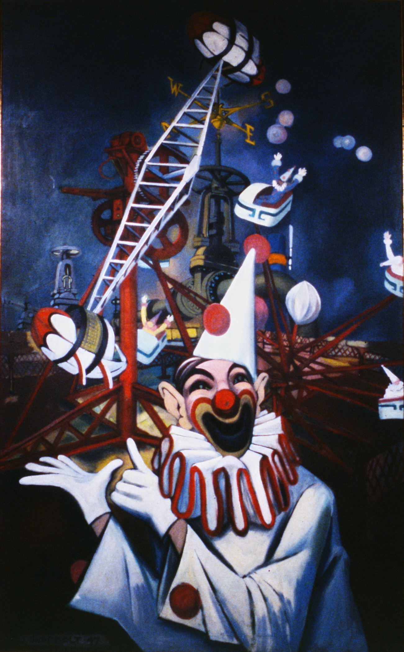 Carnival Time , 1947, Jack Shadbolt, oil painting on canvas, 162.5 cm x 100.5 cm, 1947.01.01, gift of Henry Meyerhoff