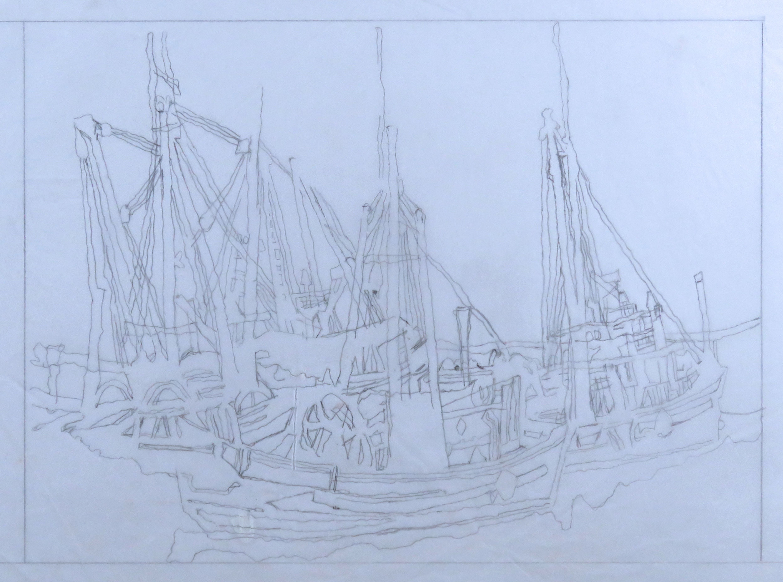 Boats at Celtic woodcut study 1.jpg