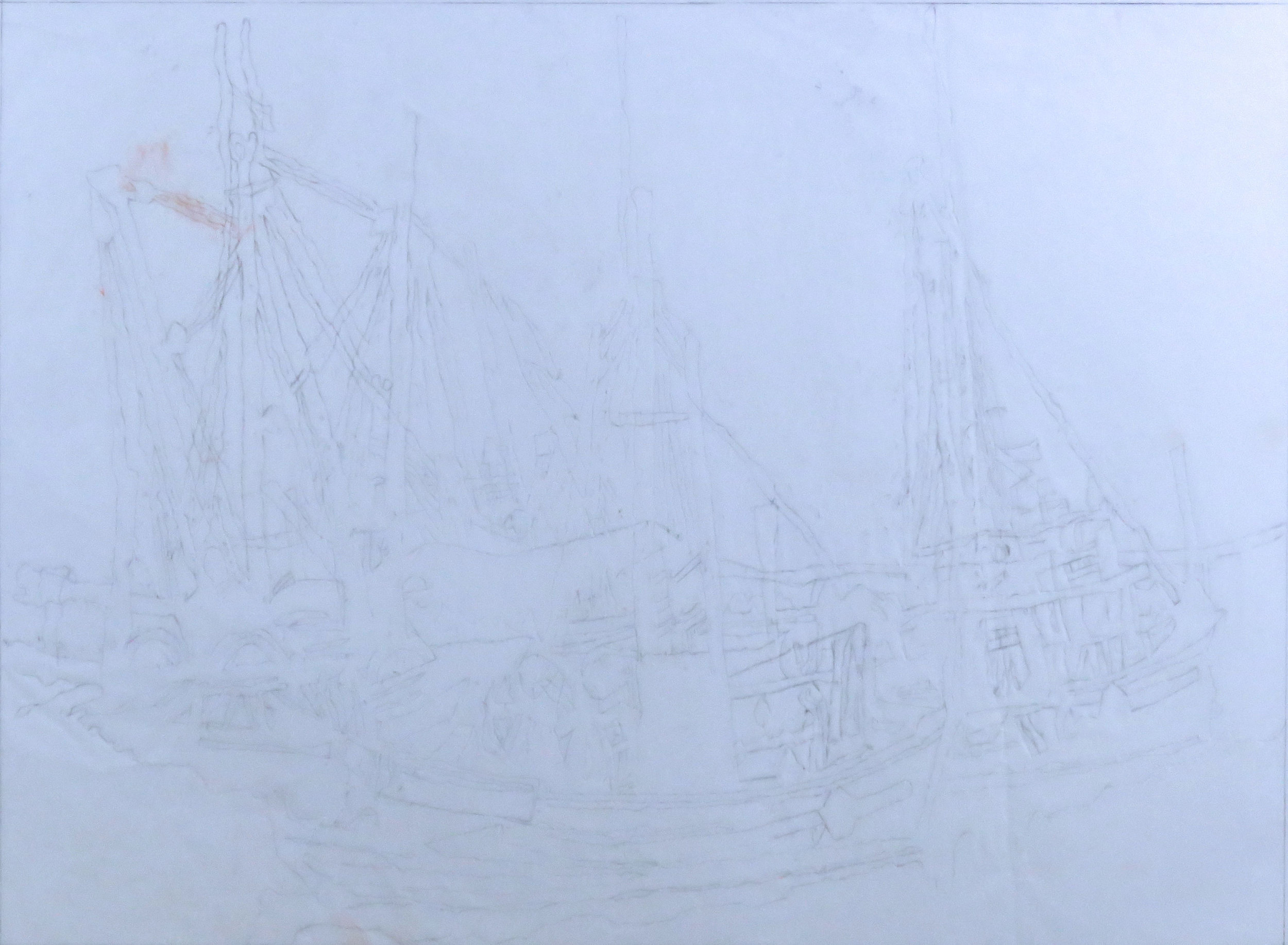 Boats at Celtic woodcut study 3.jpg