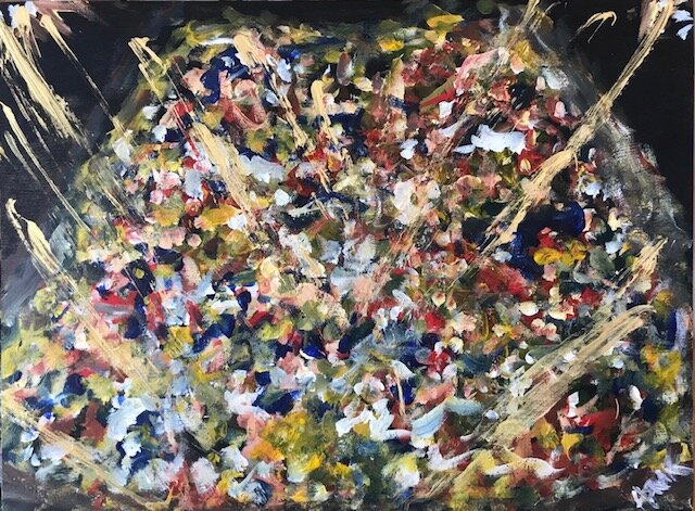  Bruce Horak,  Untitled Abstract,  mixed media on canvas 