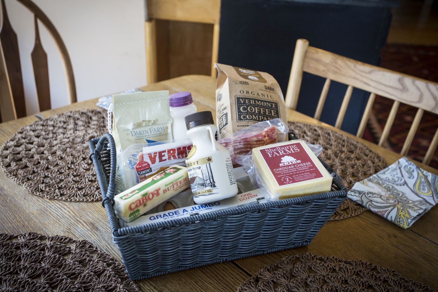 Complimentary breakfast basket for your kitchen