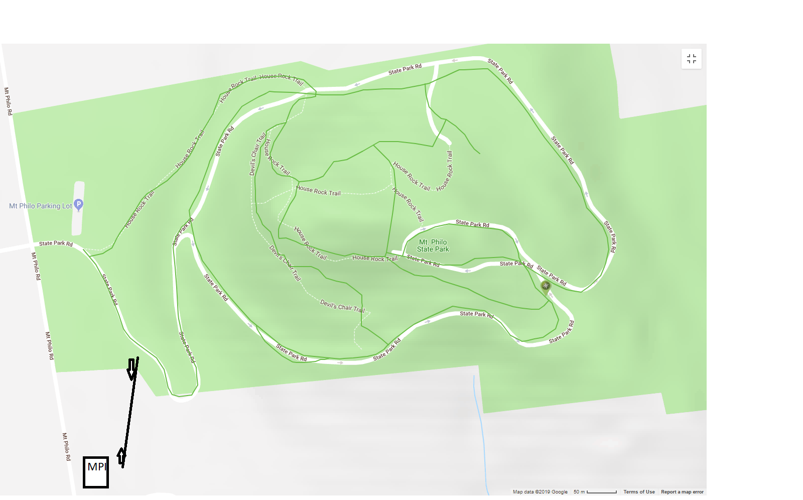 Mt. Philo State Park Trails.