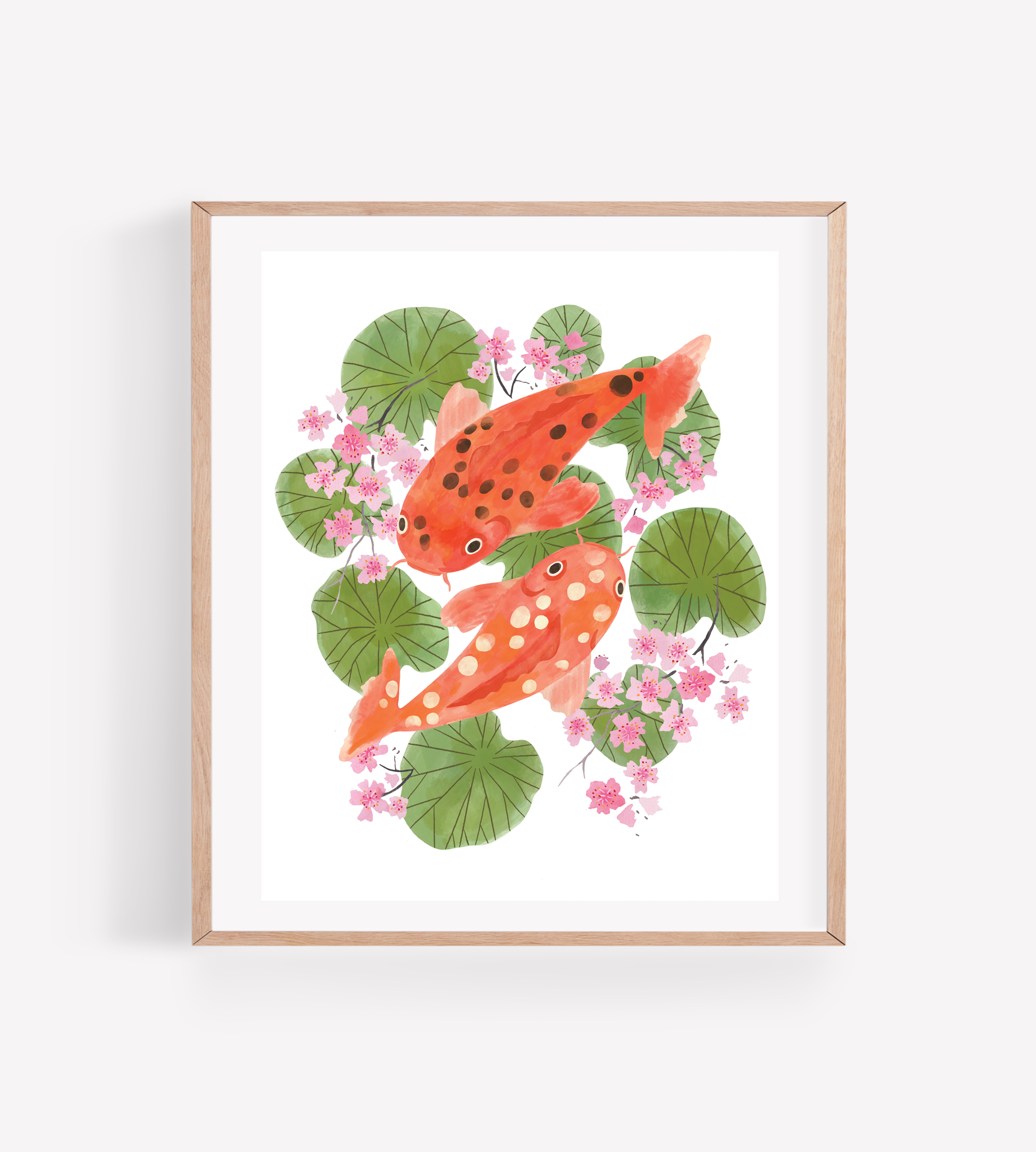 Yin and Yang Koi Art Print