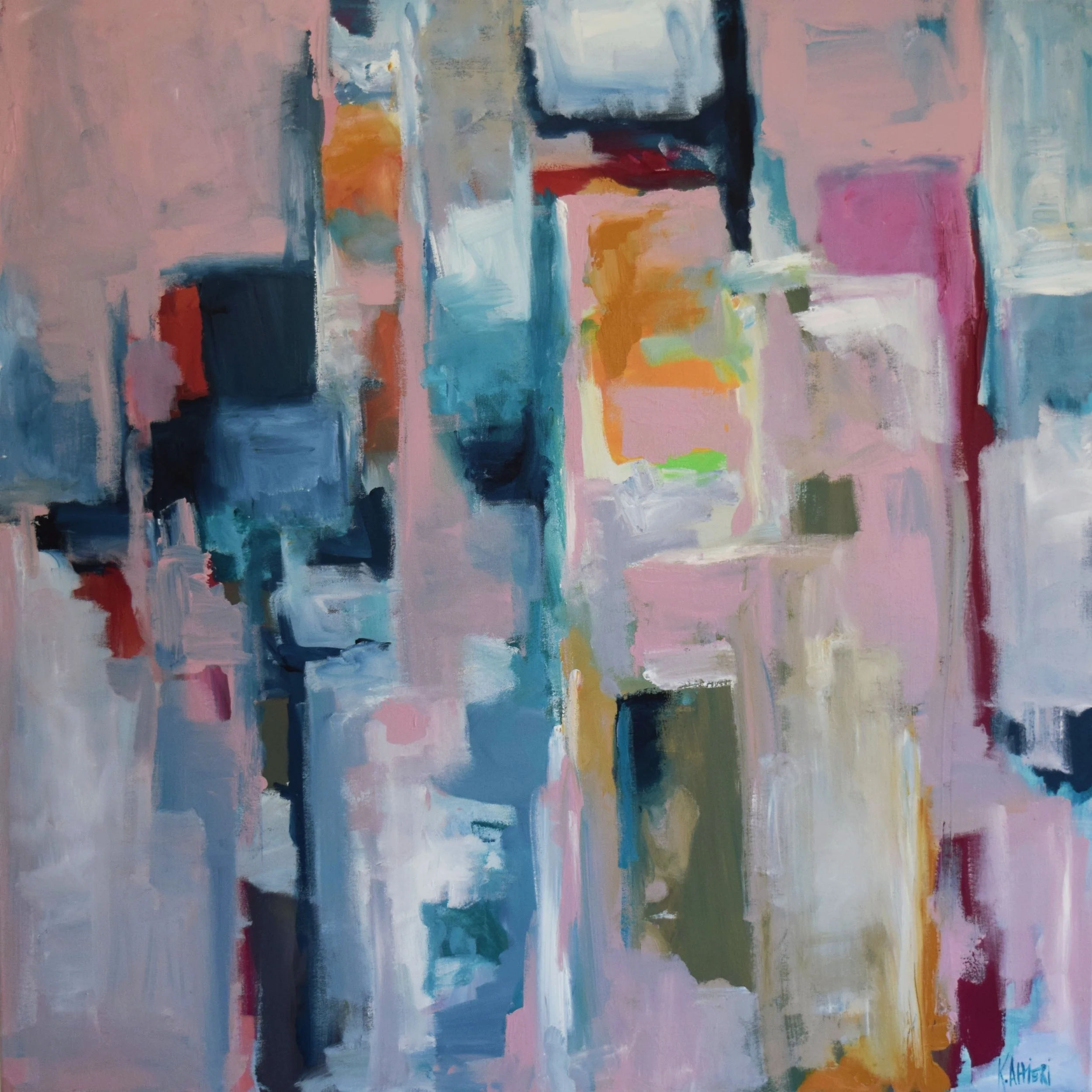 36 x 36 inches. Available.