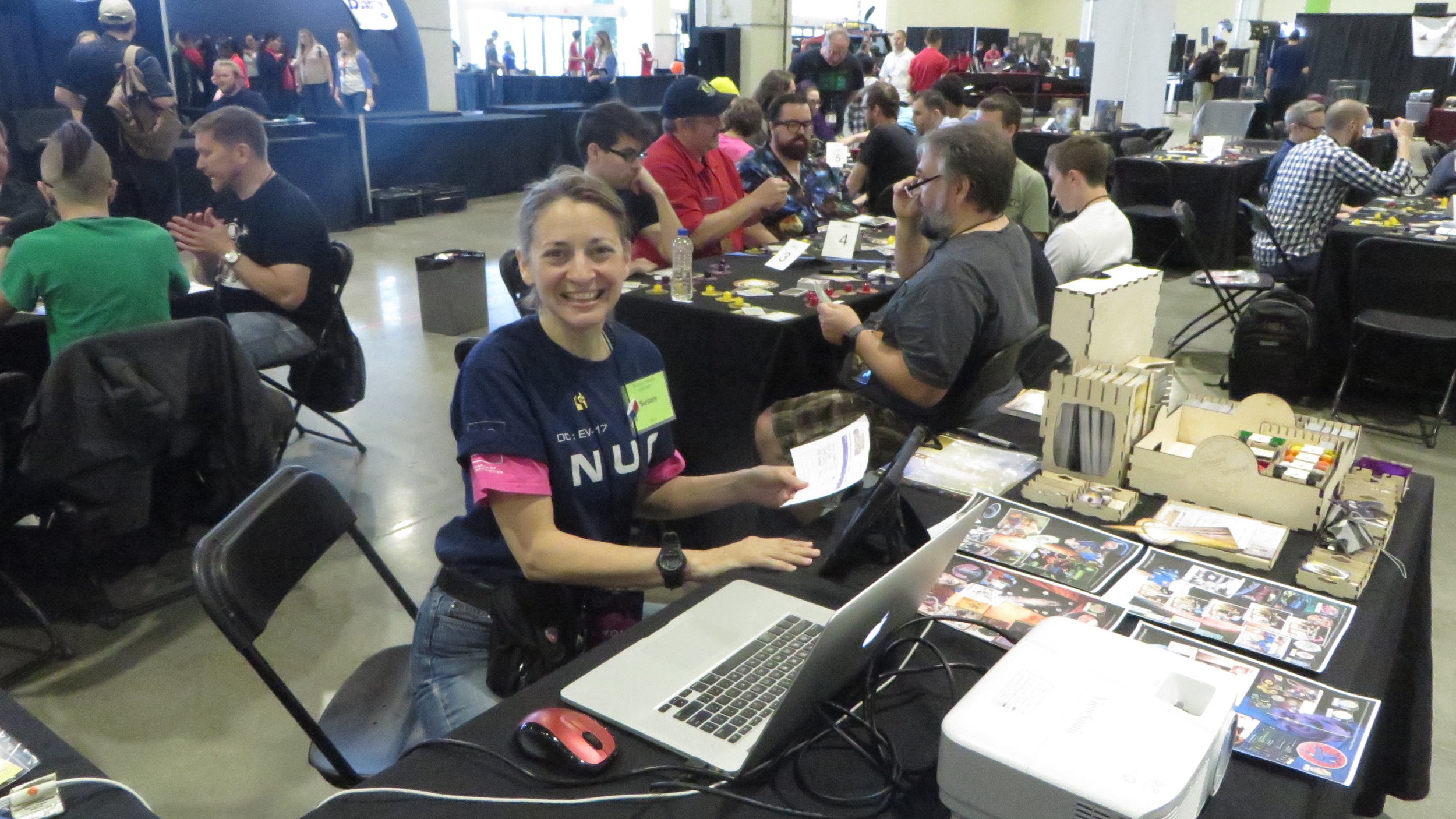  Susan Plano-Faber, Escape Velocity volunteer learned the tournament scoring system on the fly! 