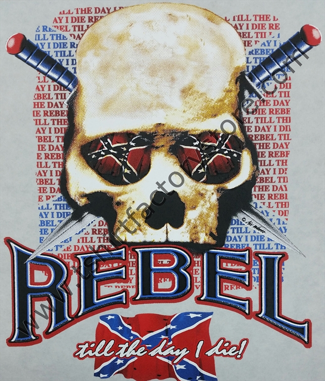Rebel 'Till The I Day Flag And Skull) — T-Shirt Factory: Shop T-Shirts, Sweatshirts and Hoodies