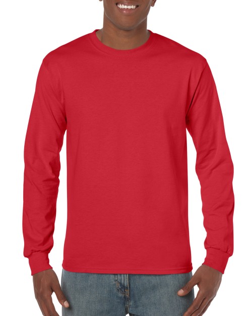 gildan long sleeve red shirt