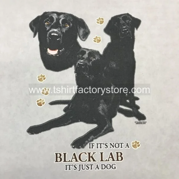 If It's Not A Black Lab It's Just A Dog T-Shirt Labrador Design
