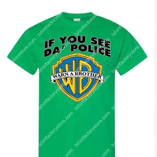 T-shirt Humoristique 'If You See The Police Funny Lads Gang' - Fruit Of The Loom - Neuf Sans étiquette