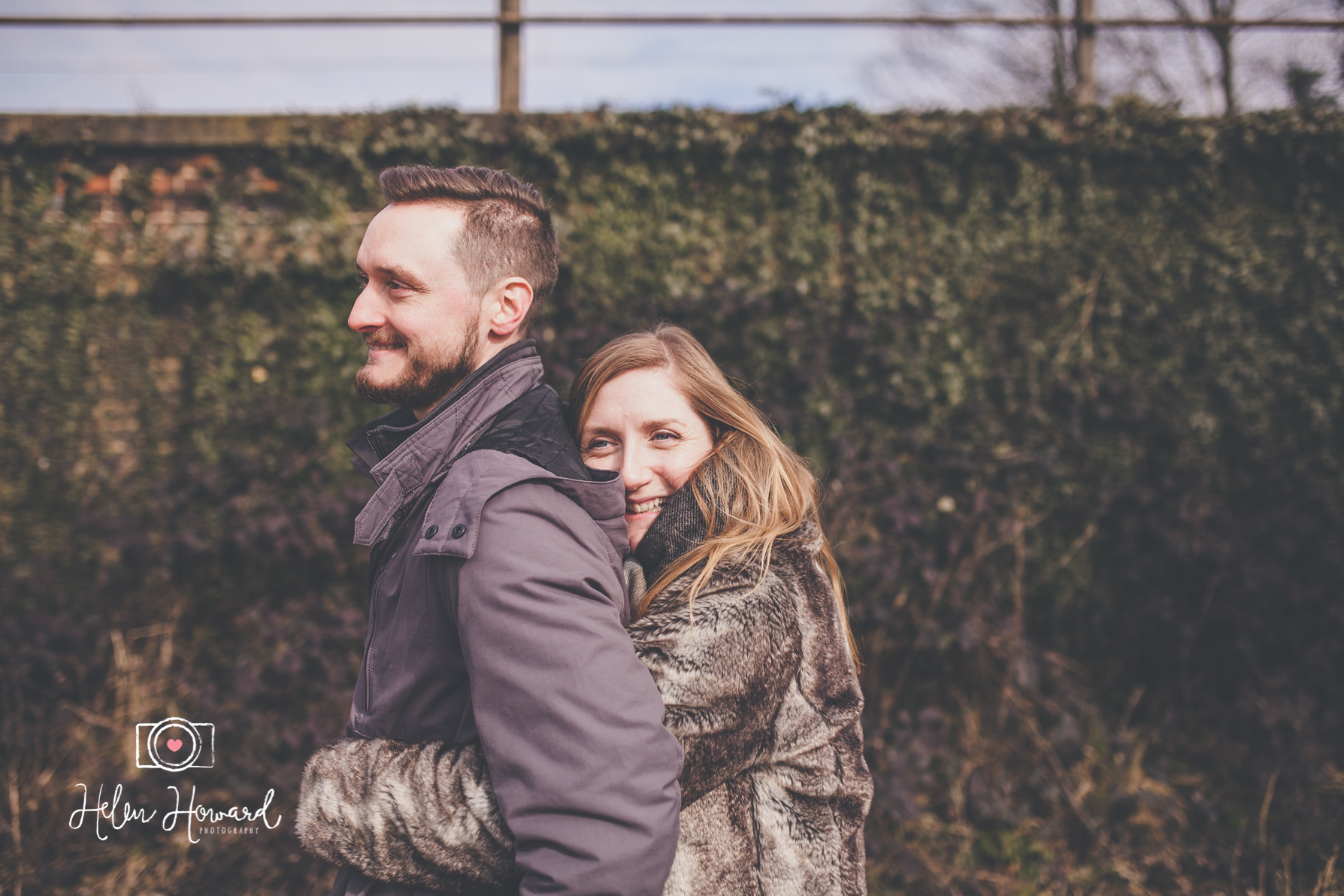 Image of a couple having an engagement portrait session in Berkhamsted