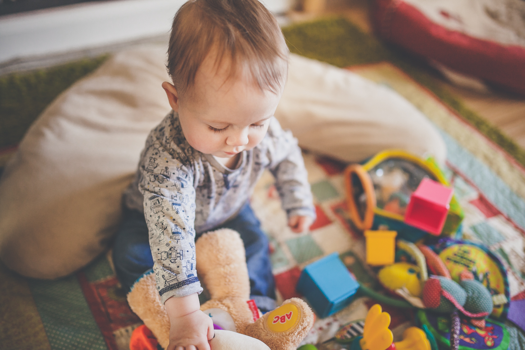 9 month old baby sitting up