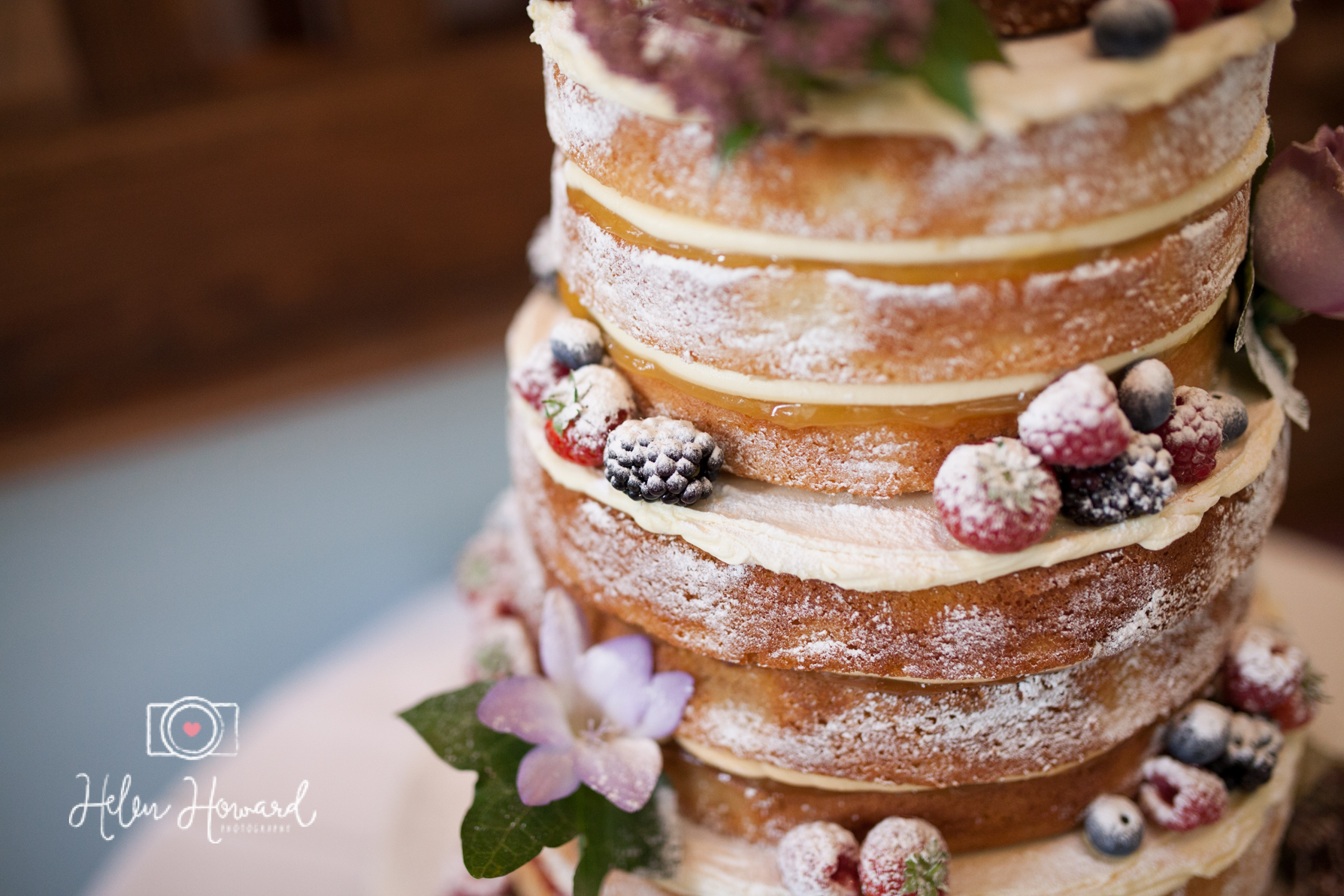 Naked Cake Bride and Groom Wedding Photography at Pendrell Hall