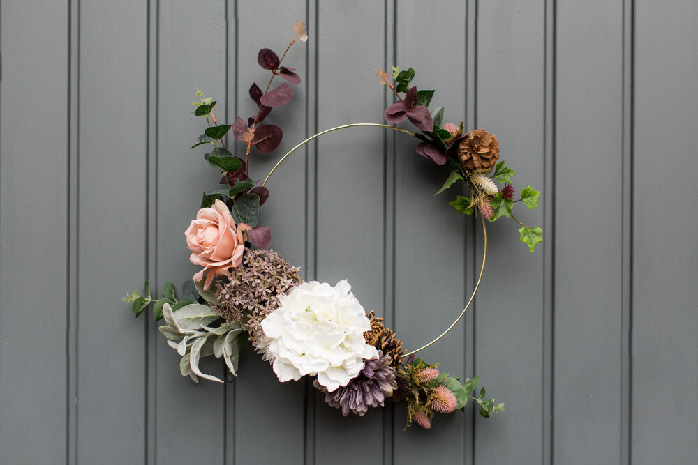 White Hydrangea Gold Hoop - Available-1-2.jpg