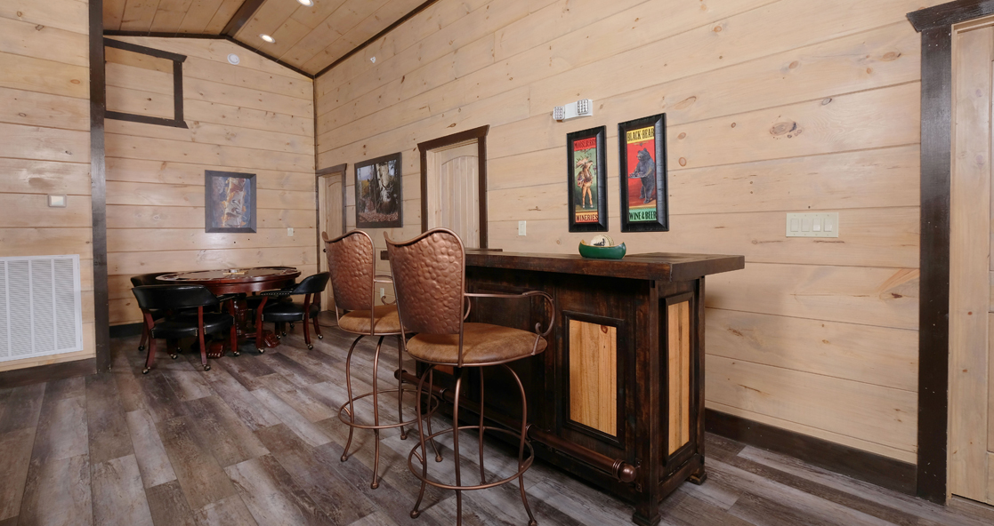 Rec Room Bar and Poker Table