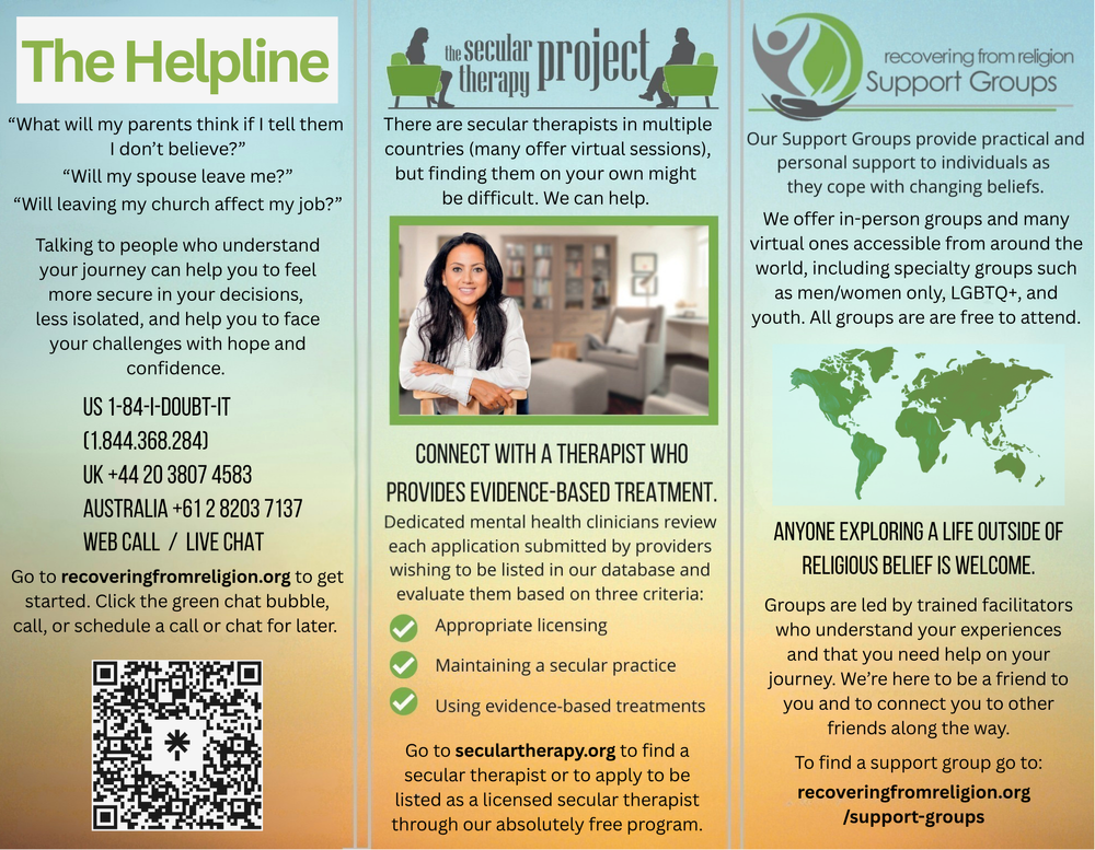 Religen Frat Testing Brochure.pdf Promotional Materials — Recovering from Religion