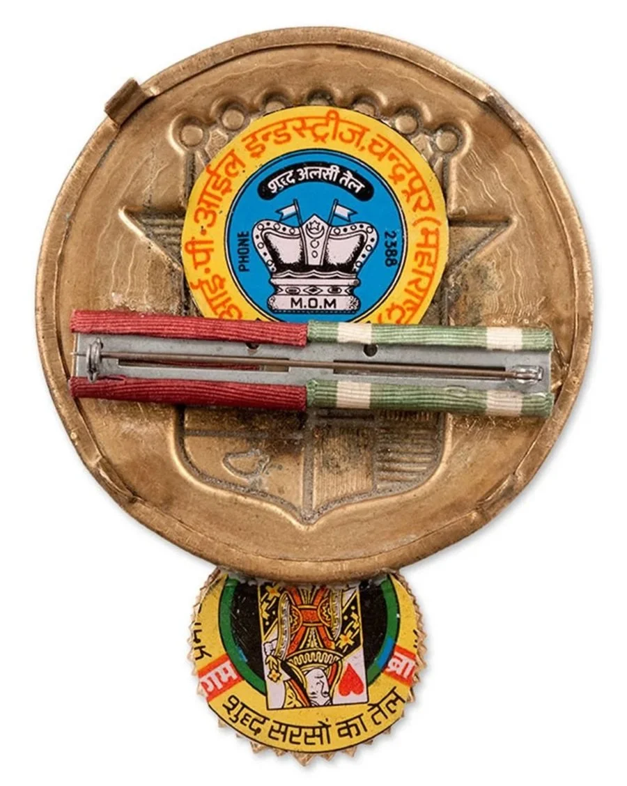  Be Realistic, Plan for a Miracle,  2016, Assemblage, 4.5 x 3.25 x 0.5 inches