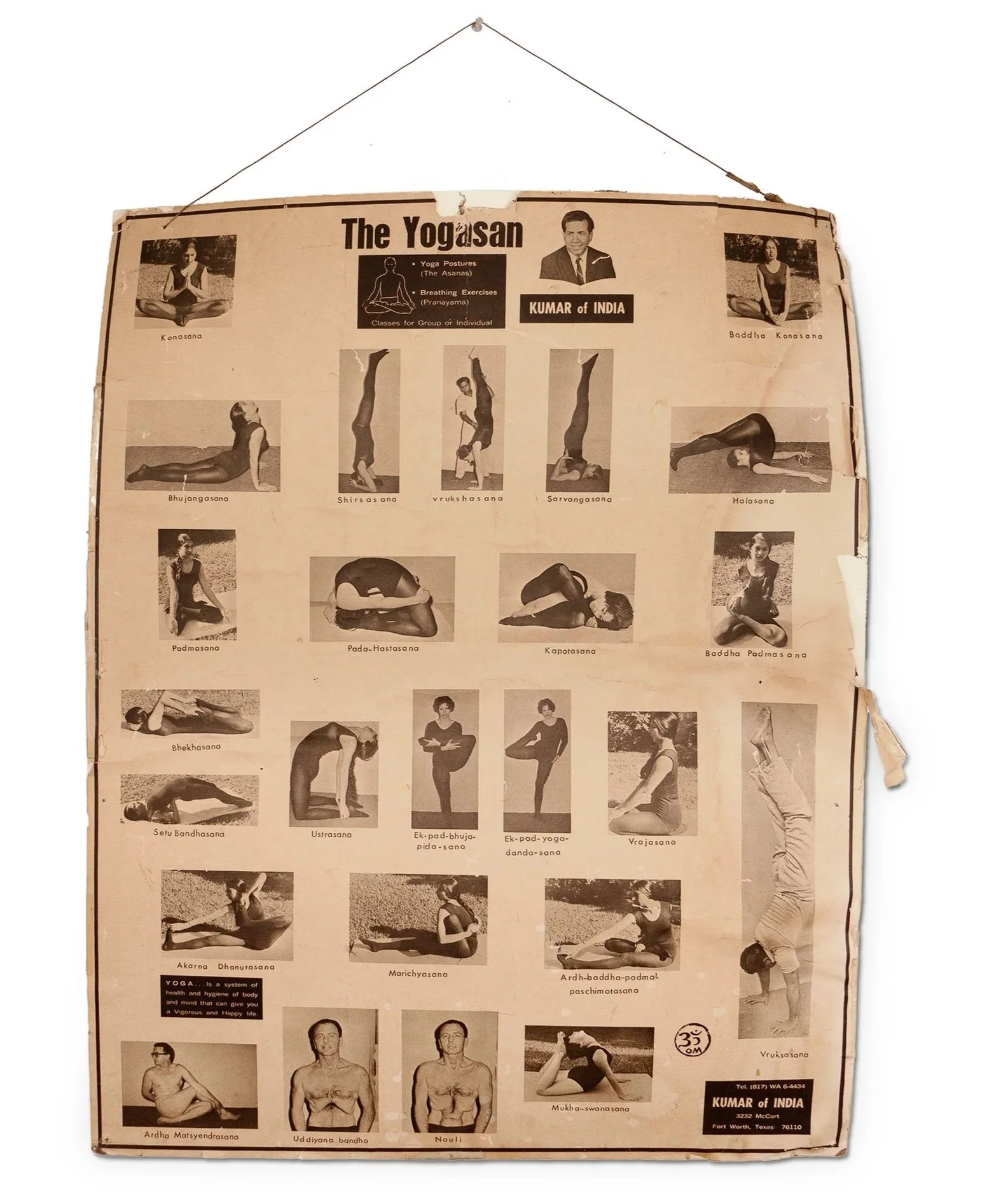 Kumar Pallana's Yoga Chart. Found Object.
