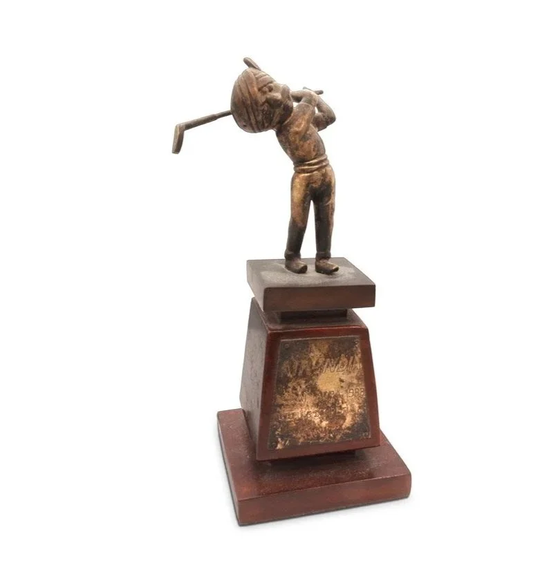 A Trophy I collected for an Air India golf tournament that happened in 1988 ---  Swipe right 