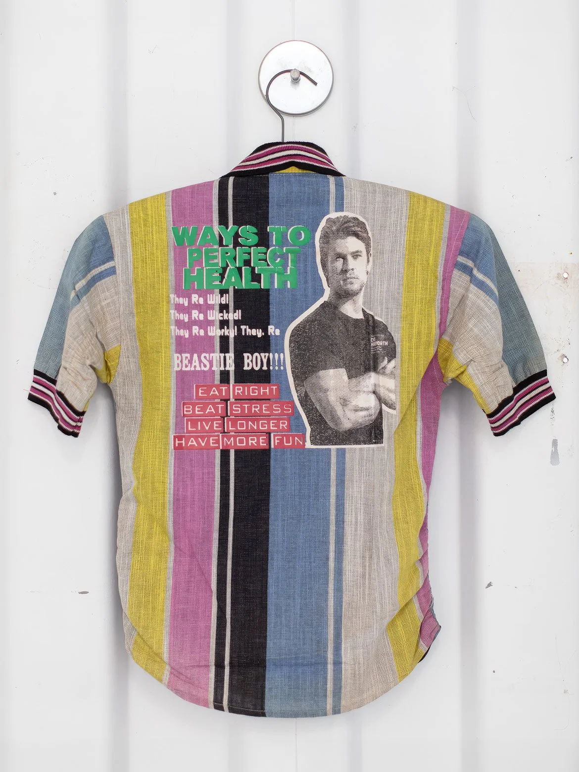 Ways To Perfect Health

(2024) Found Object (Shirt)

“I Found this shirt on my trip to Goa in 2024, while attending an art residency. I thought it summarized the American ethos. Muah!”
