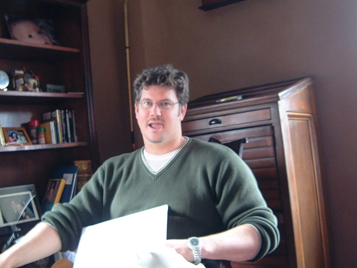 (2001) I took this photo of my then boss in the middle of him laying me off. He sold the small design studio (that I joined right after graduating college) to a larger company, and cashed out. I told him it was a day I needed to remember. Like many s