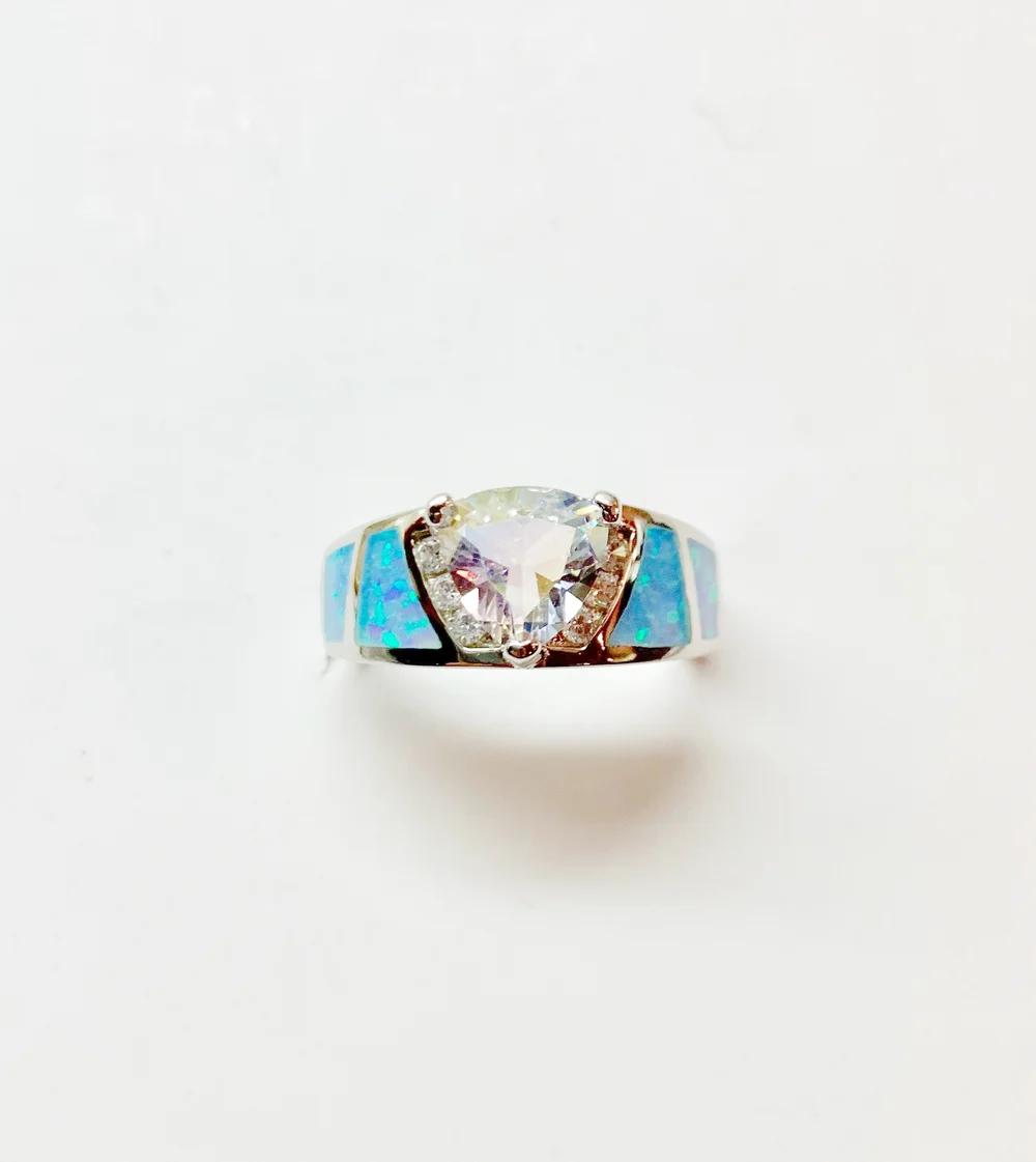 Trillion Cut Mystic Topaz Fire Opal Silver — Gem Mountain Studios