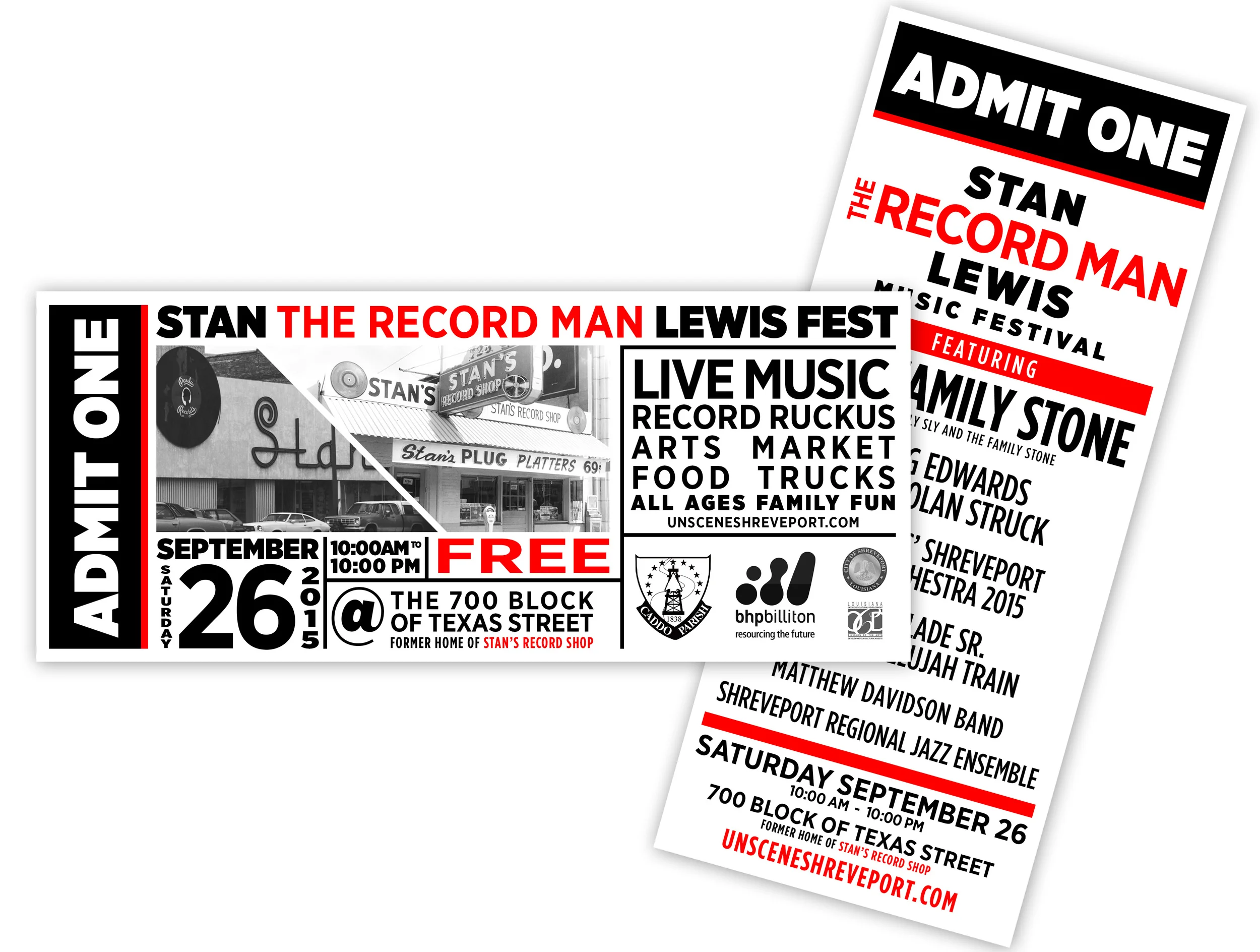 Stan Lewis Fest Flyer/Ticket