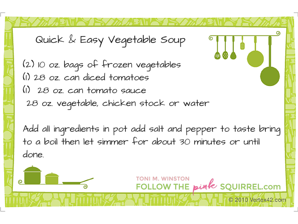 Setup Sunday - Quick & Easy Vegetable Soup