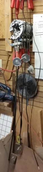 Sigh...here are my Merle clamps hanging on the shop wall. What a mess.