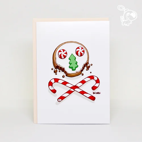 Greeting Card: Skull Cookie Card
