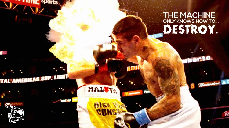 If you own pause an HD version of Lucas matthysse's boxing fights this is what you see.