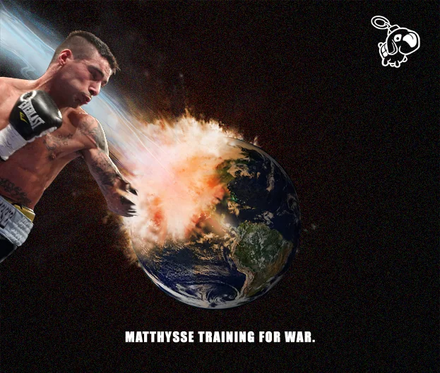 Lucas Matthysse training for his next big fight: Planet demolition.