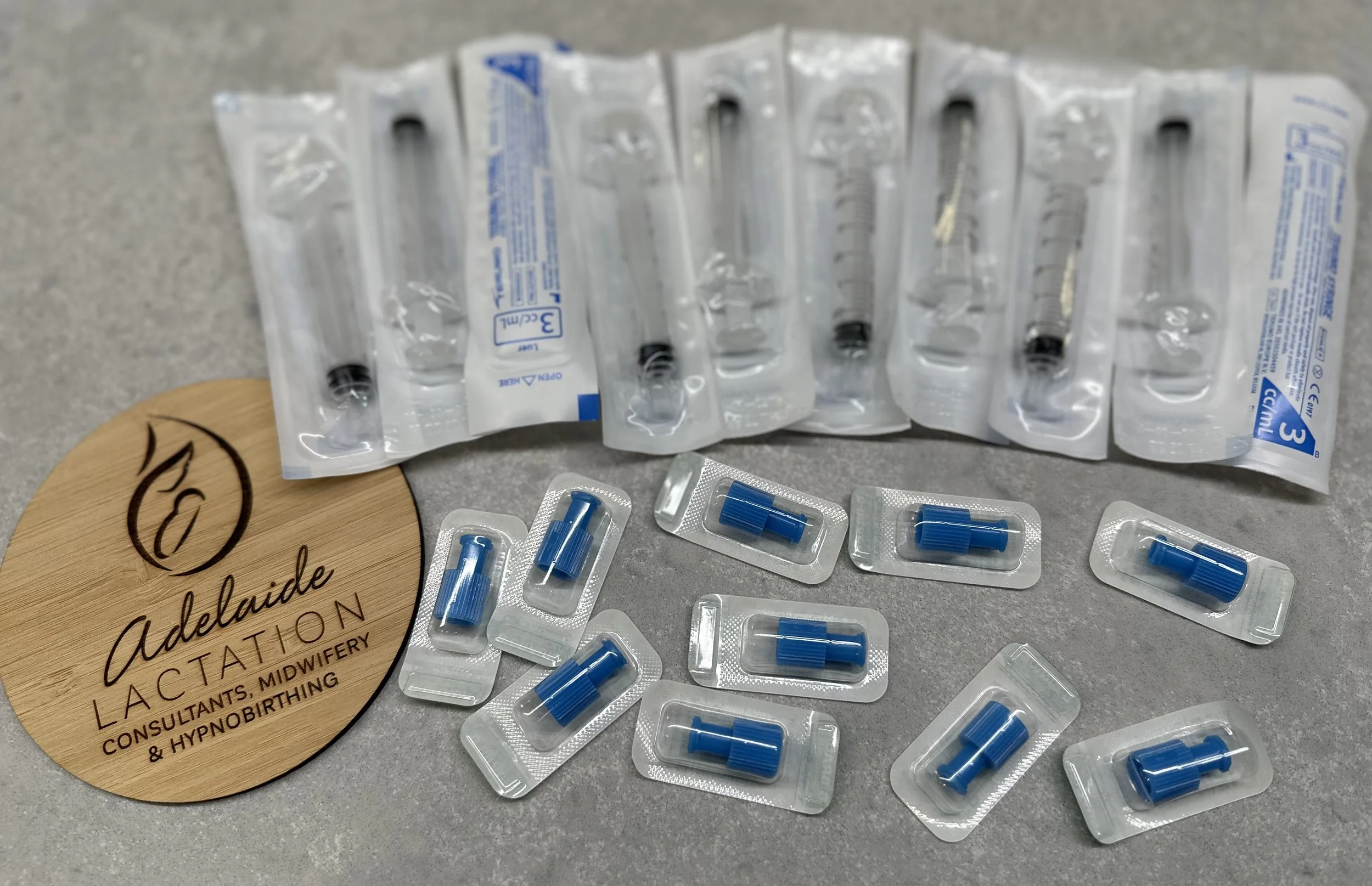 syringes and caps for safe expressing of  breastmilk