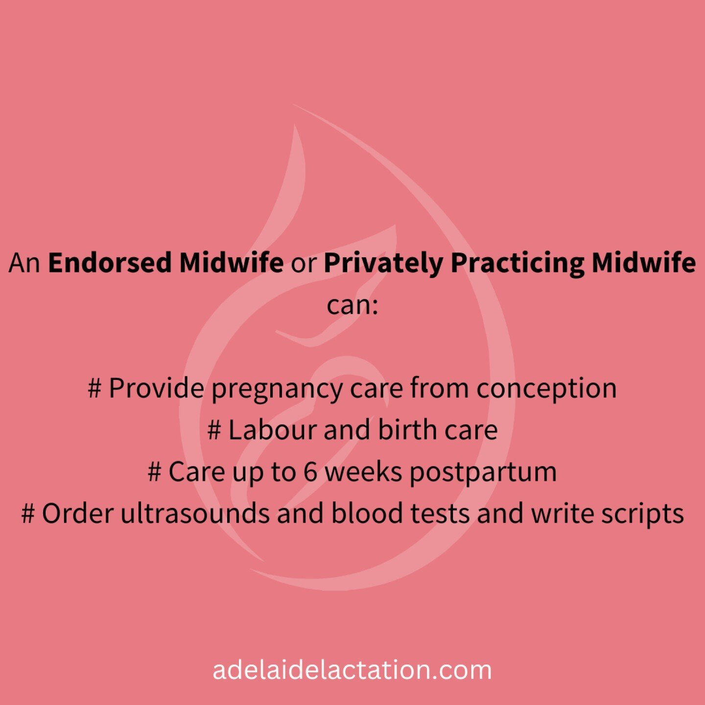 When you chose your maternity care provider consider care from an endorsed (or Privately Practicing) midwife.

You are getting health care from a highly-skilled midwife who can tailor care to your needs.  This includes longer consult times, in-home v