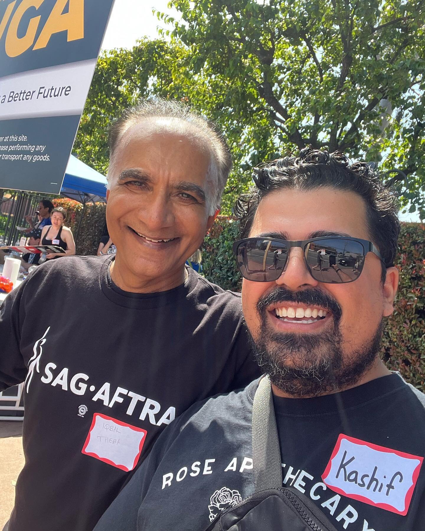 strike baes. Thanks to @inthisjahan for organizing a Muslim writers picket, and to @aliimranzaidi for the hang that I forgot to photograph!! 

#wga #wgastrong #wgastrike #writersstrike #sag #sagaftra #dga #dgc
