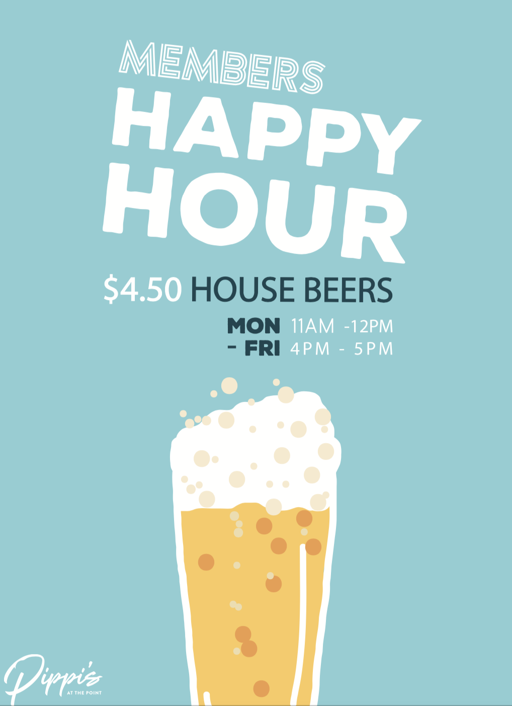 HAPPY HOUR POSTER - PIPPIS