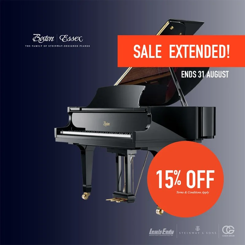 PIANO SALE EXTENDED 15 off Steinwaydesigned Boston & Essex Pianos