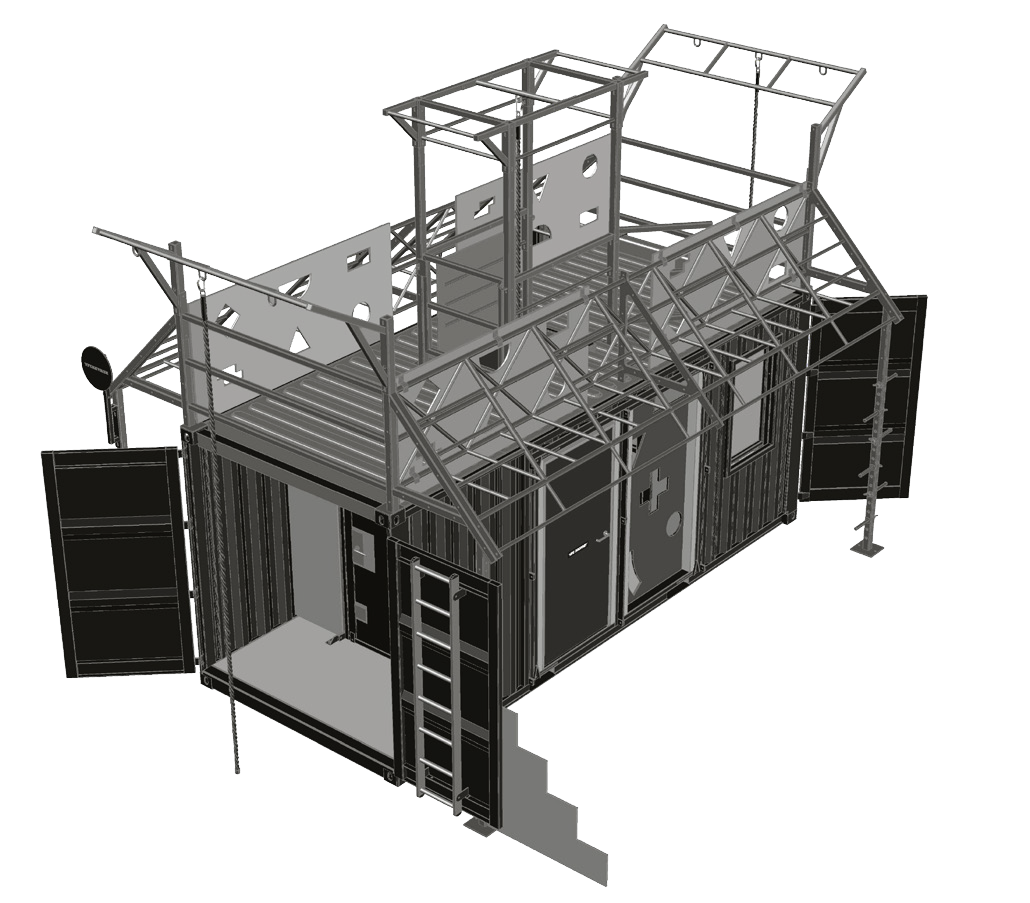 Alpha 20ft Locker Breaching & Shooting Diagram
