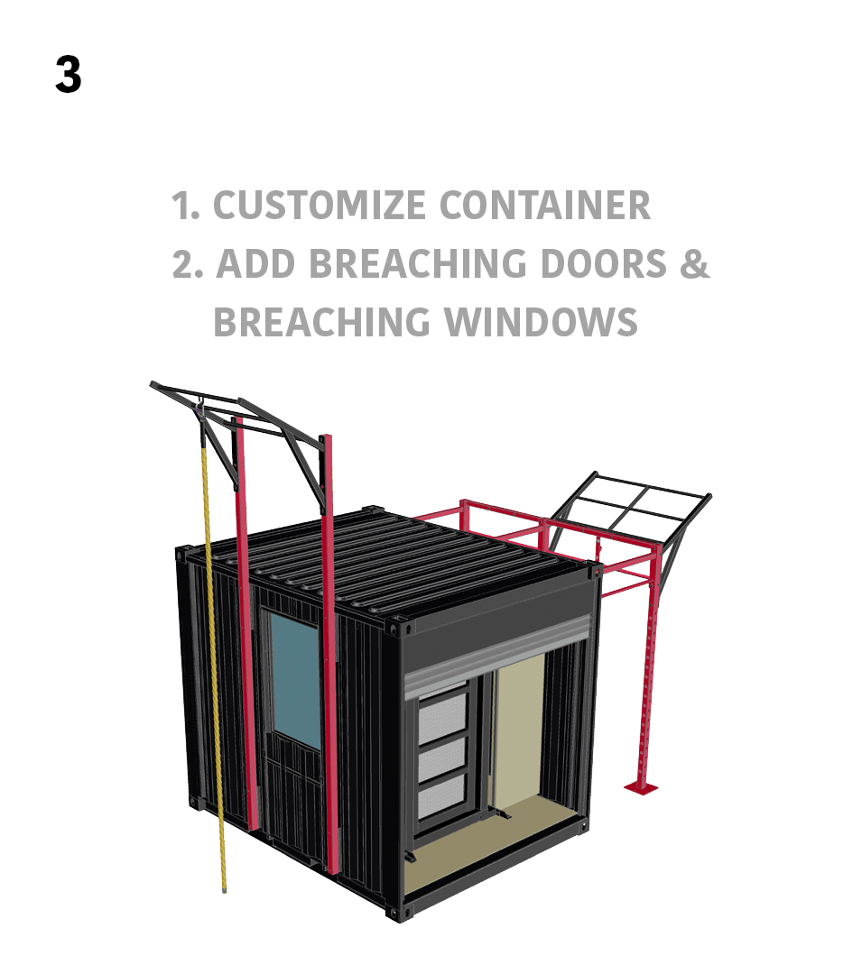 3.) Advanced Breaching- 1. Customize Container 2. Add Breaching Doors & Breaching Windows